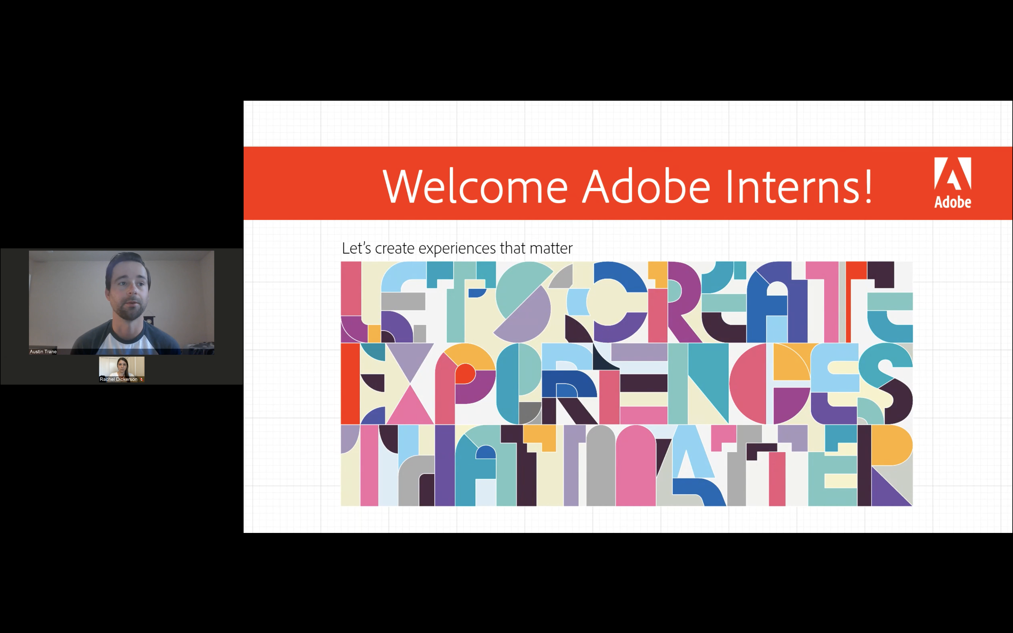 Virtual internship onboarding presentation